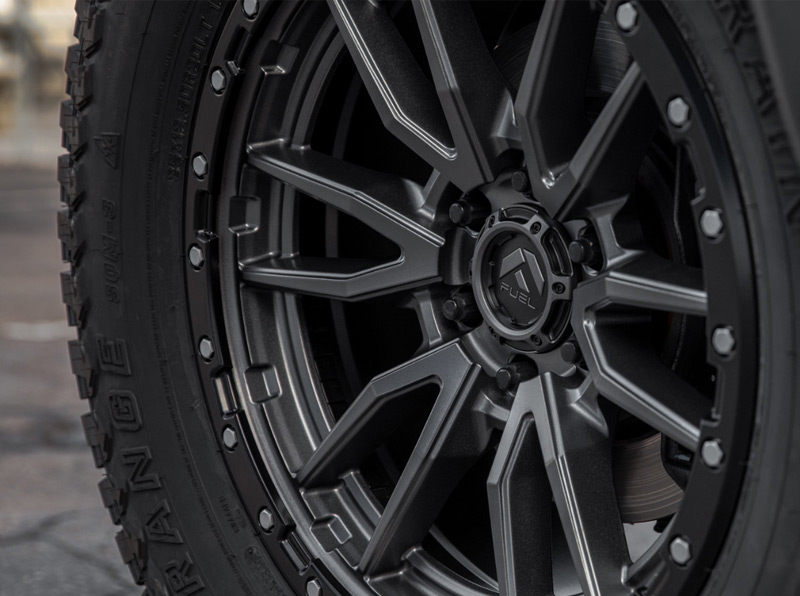 Custom wheels and all-terrain tires for trucks and SUVs